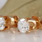 0.60Ct Natural Diamond 14k Solid Yellow Gold Stud Earrings