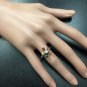 1.75Ct Natural Multi-Color Sapphire & Diamond 14K Solid White Gold Flower Ring