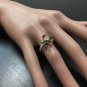 1.75Ct Natural Multi-Color Sapphire & Diamond 14K Solid White Gold Flower Ring