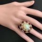 17.40Ct Natural Ethiopian Opal, Ruby and Diamond 14K Solid Rose Gold Ring