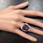 13.30 Carats Natural Amethyst and Diamond 14K Solid Yellow Gold Ring