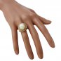 6.90Ct Natural Ethiopian Opal and Diamond 14K Solid Yellow Gold Ring