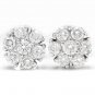 1.15Ct Natural Diamond 14k Solid White Gold Earrings