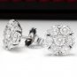 1.15Ct Natural Diamond 14k Solid White Gold Earrings