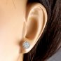 1.15Ct Natural Diamond 14k Solid White Gold Earrings