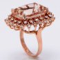 19.20 Carats Natural Morganite and Diamond 14K Solid Rose Gold Ring