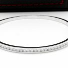 1.35 Carat Natural VS Diamond 14K Solid White Gold Bangle Bracelet