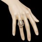 4.20Ct Natural Australian Opal and Diamond 14K Solid Yellow Gold Ring