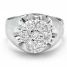 1.00 Carats Splendid Natural Diamond 14K Solid White Gold Ring