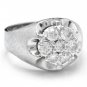 1.00 Carats Splendid Natural Diamond 14K Solid White Gold Ring