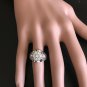 1.00 Carats Splendid Natural Diamond 14K Solid White Gold Ring