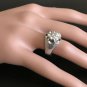 1.00 Carats Splendid Natural Diamond 14K Solid White Gold Ring