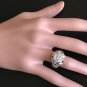 1.00 Carats Splendid Natural Diamond 14K Solid White Gold Ring