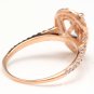 1.40 Carats Natural Morganite and Diamond 14K Solid Rose Gold Ring