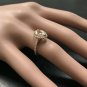 1.40 Carats Natural Morganite and Diamond 14K Solid Rose Gold Ring
