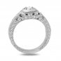Estate .65Ct Natural Diamond 14K Solid White Gold Engagement Ring