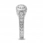 Estate .65Ct Natural Diamond 14K Solid White Gold Engagement Ring