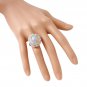 8.31Ct Natural Ethiopian Opal and Diamond 14K Solid White Gold Ring
