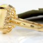 6.30Ct Natural Ethiopian Opal and Diamond 14K Solid Yellow Gold Ring