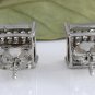 ESTATE 1.25Ct Natural Diamond 14k Solid White Gold Earrings