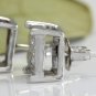 ESTATE 1.25Ct Natural Diamond 14k Solid White Gold Earrings