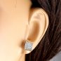 ESTATE 1.25Ct Natural Diamond 14k Solid White Gold Earrings