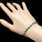 12.60Ct Natural Emerald and Diamond 14K Solid White Gold Bracelet