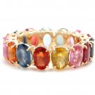 10.00Ct Natural Multi-Color Sapphire 14K Solid Yellow Gold Ring