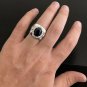 8.20Ct Natural Diamond & Sapphire 14K Solid White Gold Men's Ring