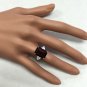 9.25 Carats Natural Red Garnet & Diamond 14K Solid White Gold Ring