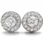0.85Ct Natural Diamond 14k Solid White Gold Earrings
