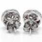 0.85Ct Natural Diamond 14k Solid White Gold Earrings