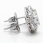 0.85Ct Natural Diamond 14k Solid White Gold Earrings