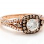 1.16 Carats Natural Diamond 14K Solid Rose Gold Band Ring
