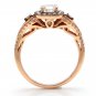 1.16 Carats Natural Diamond 14K Solid Rose Gold Band Ring