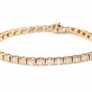 Estate 5.70 Carat Natural Diamond 14K Solid Yellow Bracelet