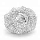 3.30Ct Natural Diamond 14K Solid White Gold Band Ring