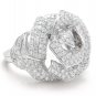 3.30Ct Natural Diamond 14K Solid White Gold Band Ring