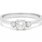0.32Ct Natural Diamond 14K Solid White Gold Engagement Ring
