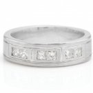 HEAVY 0.90Ct Natural Diamond 14K Solid White Gold Men's Ring