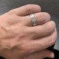 HEAVY 0.90Ct Natural Diamond 14K Solid White Gold Men's Ring