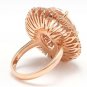 12.65 Carats Natural Morganite and Diamond 14K Solid Rose Gold Ring