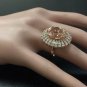 12.65 Carats Natural Morganite and Diamond 14K Solid Rose Gold Ring
