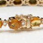 30.65Ct Natural Sapphire and Diamond 14K Solid Yellow Gold Bracelet