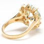 7.68Ct Natural Aquamarine and Diamond 14K Solid Yellow Gold Ring