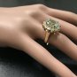7.68Ct Natural Aquamarine and Diamond 14K Solid Yellow Gold Ring