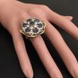 7.50Ct Natural Blue Sapphire & Diamond 14K Yellow Solid Gold Ring