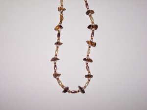 Tigers eye gemstone beaded necklace.