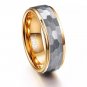 Hexagon Silver Gray Color Tungsten Carbide Men's Ring