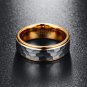 Hexagon Silver Gray Color Tungsten Carbide Men's Ring